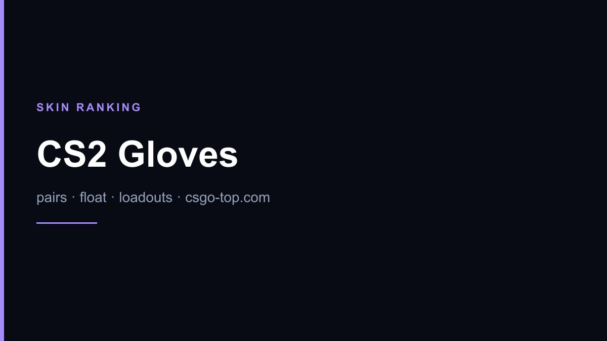 CS2 glove rankings — editorial cover