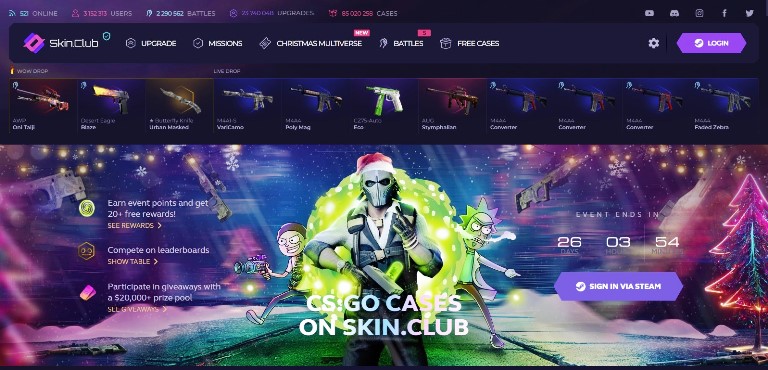 Skin.Club: why a case opening website