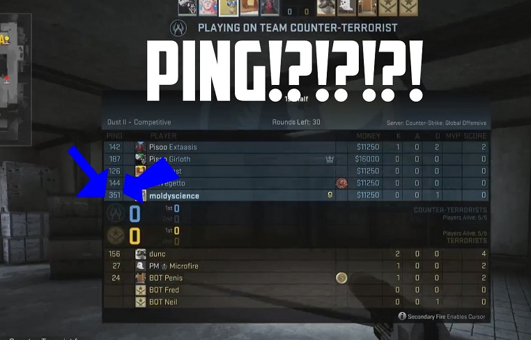 What affects the ping