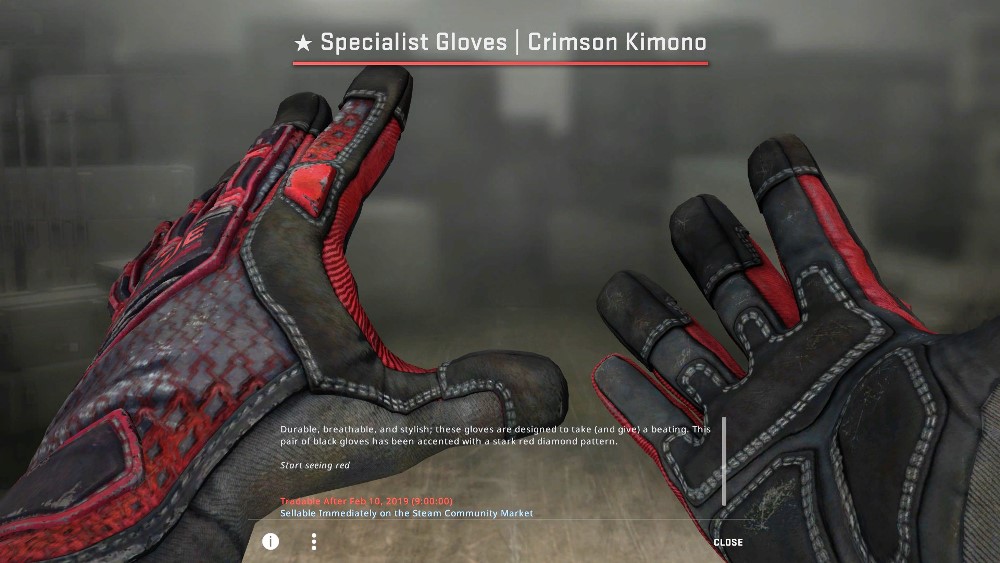 Role of gloves in CS:GO